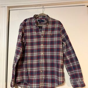 Polo by Ralph Lauren Men's Plaid Shirt - Red and Blue